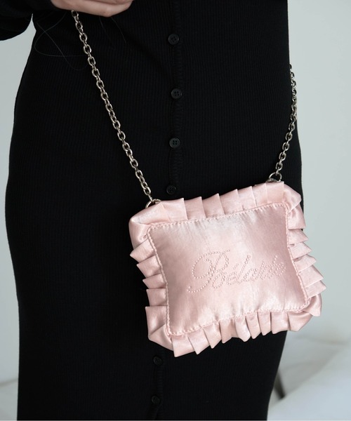 Carmelo(カーメロ)の「Pillow Mini Satin Bag / ピローミニチェーンバッグ(ショルダーバッグ・レディース・ピンク/ライトグレー/ホワイト・FREE)」の21枚目の写真