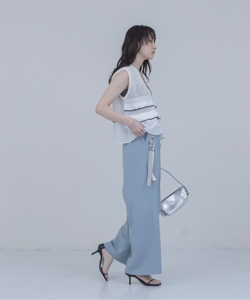 ティアードフリル メッシュニットベスト Eimee Law│Eimee Law