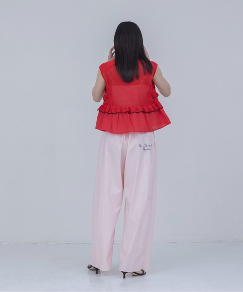ティアードフリル メッシュニットベスト Eimee Law│Eimee Law