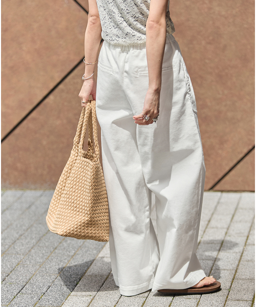 JOURNAL STANDARD（ジャーナルスタンダード）の「《追加2》TuckEasyDENIM By COOLMAX(R)fabric（デニムパンツ・レディース・ホワイト系その他/サックスブルー・36/38）」の11枚目の写真