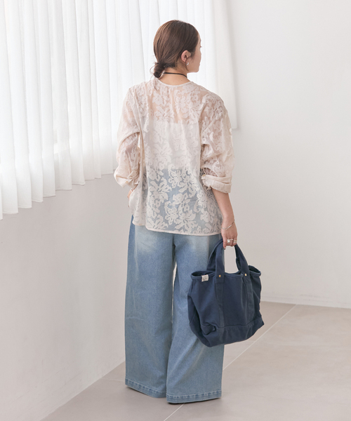 JOURNAL STANDARD（ジャーナルスタンダード）の「《追加2》TuckEasyDENIM By COOLMAX(R)fabric（デニムパンツ・レディース・ホワイト系その他/サックスブルー・36/38）」の20枚目の写真