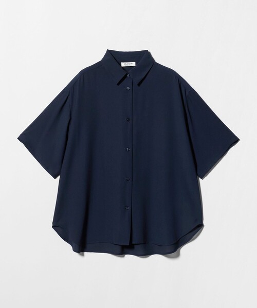 MARW UNITED ARROWS(マルゥ ユナイテッドアローズ)の「<MARW UNITED ARROWS>シフォン 5分袖 シャツ(シャツ/ブラウス・レディース・ブラック/ネイビー/ロイヤルブルー・FREE)」の3枚目の写真