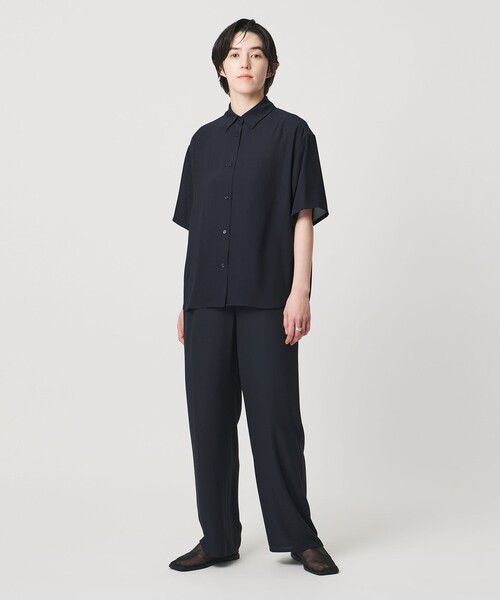 MARW UNITED ARROWS(マルゥ ユナイテッドアローズ)の「<MARW UNITED ARROWS>シフォン 5分袖 シャツ(シャツ/ブラウス・レディース・ブラック/ネイビー/ロイヤルブルー・FREE)」の5枚目の写真