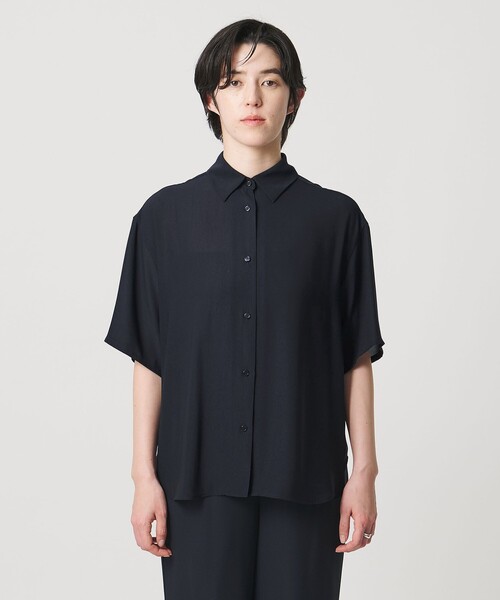 MARW UNITED ARROWS(マルゥ ユナイテッドアローズ)の「<MARW UNITED ARROWS>シフォン 5分袖 シャツ(シャツ/ブラウス・レディース・ブラック/ネイビー/ロイヤルブルー・FREE)」の6枚目の写真