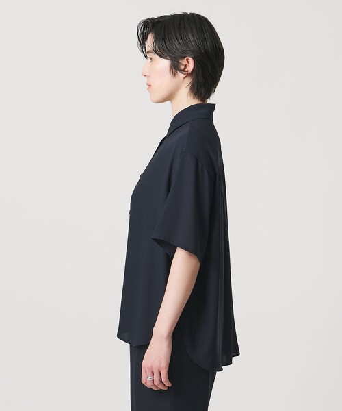MARW UNITED ARROWS(マルゥ ユナイテッドアローズ)の「<MARW UNITED ARROWS>シフォン 5分袖 シャツ(シャツ/ブラウス・レディース・ブラック/ネイビー/ロイヤルブルー・FREE)」の7枚目の写真