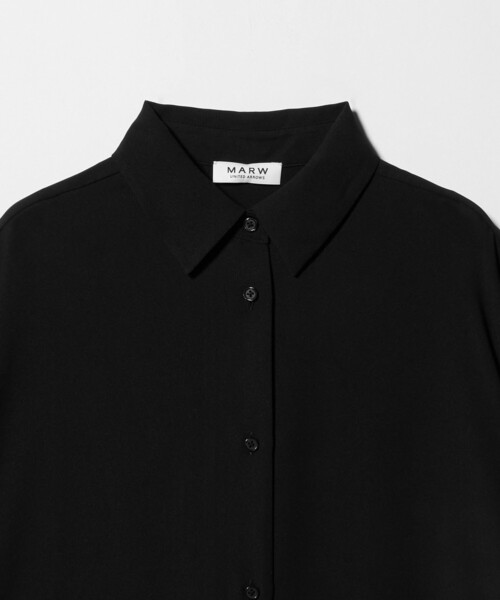 MARW UNITED ARROWS(マルゥ ユナイテッドアローズ)の「<MARW UNITED ARROWS>シフォン 5分袖 シャツ(シャツ/ブラウス・レディース・ブラック/ネイビー/ロイヤルブルー・FREE)」の9枚目の写真