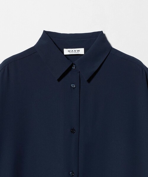 MARW UNITED ARROWS(マルゥ ユナイテッドアローズ)の「<MARW UNITED ARROWS>シフォン 5分袖 シャツ(シャツ/ブラウス・レディース・ブラック/ネイビー/ロイヤルブルー・FREE)」の12枚目の写真