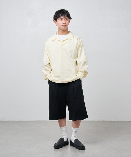 Kastane(カスタネ)の「【ユニセックス/一部店舗限定】BM スキッパーシャツ2(シャツ/ブラウス・メンズ・アイボリー/ブラウン/ベージュ・FREE)」の8枚目の写真