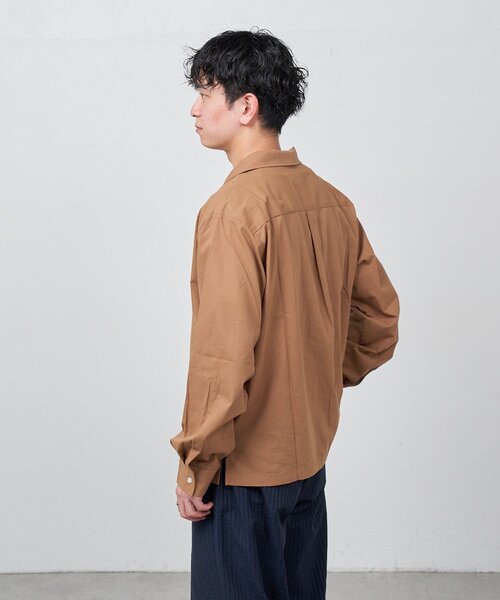 Kastane(カスタネ)の「【ユニセックス/一部店舗限定】BM スキッパーシャツ2(シャツ/ブラウス・メンズ・アイボリー/ブラウン/ベージュ・FREE)」の12枚目の写真
