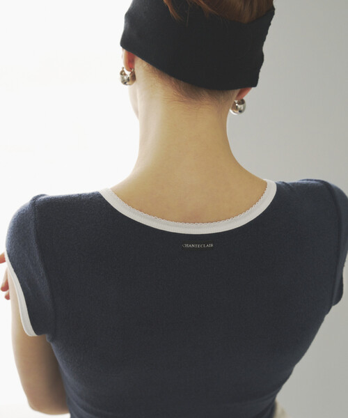 Firsthand(ファーストハンド)の「CHANTECLAIR × Firsthand/シャンテクレール 別注 Pile Compact Tee / パイル コンパクト Tシャツ(Tシャツ/カットソー・レディース・ネイビー/オフホワイト・SMALL/MEDIUM)」の18枚目の写真