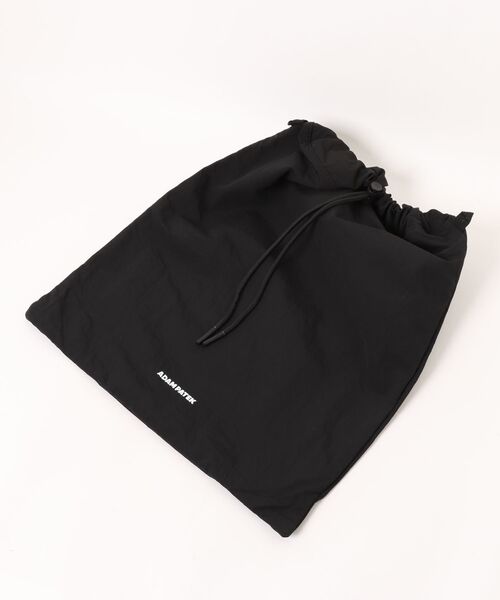 ADAM PATEK（アダムパテック）の「【RES】【ADAM PATEK】Leather trimmed mesh drawstring bag（バックパック/リュック・メンズ・ブラック・FREE）」の13枚目の写真