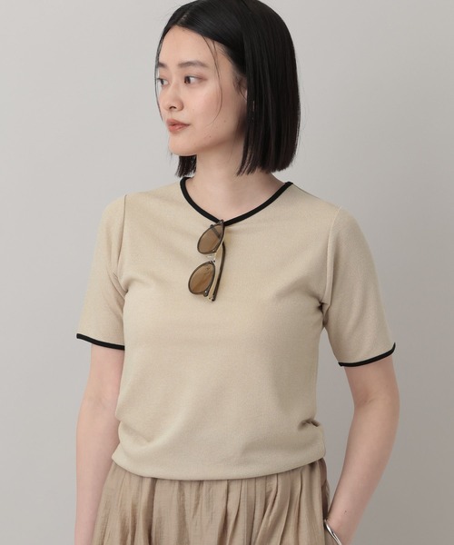 A part by(アパートバイ)の「ペンシルリンガーTEE(Tシャツ/カットソー・レディース・ブルー系その他3/オフホワイト/ベージュ・FREE)」の3枚目の写真