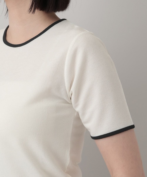 A part by(アパートバイ)の「ペンシルリンガーTEE(Tシャツ/カットソー・レディース・ブルー系その他3/オフホワイト/ベージュ・FREE)」の19枚目の写真