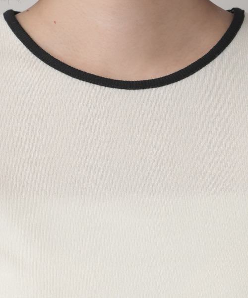 A part by(アパートバイ)の「ペンシルリンガーTEE(Tシャツ/カットソー・レディース・ブルー系その他3/オフホワイト/ベージュ・FREE)」の4枚目の写真