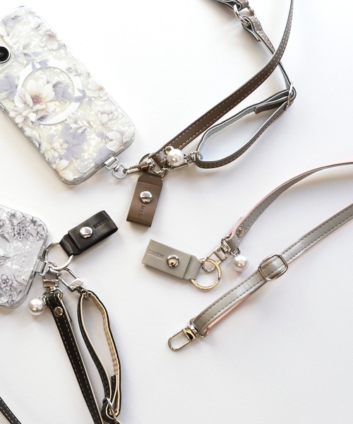 MERCURYDUO(マーキュリーデュオ)の「マーキュリーデュオ ショルダーストラップ フラットベルト(スマホケース/カバー・レディース・グレイッシュベージュ/ダークブラウン/ライトグレー・ONE SIZE)」の12枚目の写真