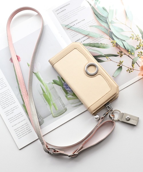 MERCURYDUO(マーキュリーデュオ)の「マーキュリーデュオ ショルダーストラップ フラットベルト(スマホケース/カバー・レディース・グレイッシュベージュ/ダークブラウン/ライトグレー・ONE SIZE)」の9枚目の写真