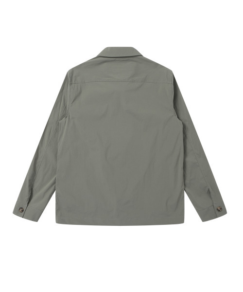 SOLEW(ソル)の「エアシェルシャツジャケット_オリーブグリーン(ナイロンジャケット・メンズ・その他・SMALL/MEDIUM/LARGE/X-LARGE)」の2枚目の写真