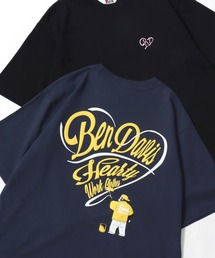 BEN DAVIS/ベンデイビス SCRIPT HEART TEE/オーバーサイズ ストリート ハート バックプリント ロゴ ワンポイント刺繍 半袖Tシャツ/レディース メンズ
