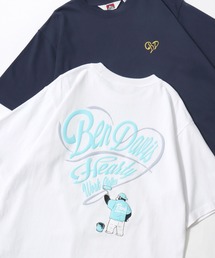 BEN DAVIS/ベンデイビス SCRIPT HEART TEE/オーバーサイズ ストリート ハート バックプリント ロゴ ワンポイント刺繍 半袖Tシャツ/レディース メンズ