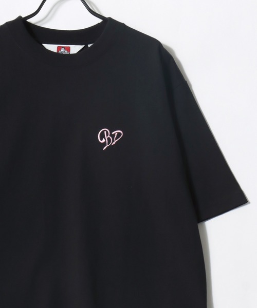 BEN DAVIS(ベンデイビス)の「BEN DAVIS/ベンデイビス SCRIPT HEART TEE/オーバーサイズ ストリート ハート バックプリント ロゴ ワンポイント刺繍 半袖Tシャツ/レディース メンズ(Tシャツ/カットソー・メンズ・ネイビー/ブラック/ホワイト・M/L/XL)」の9枚目の写真