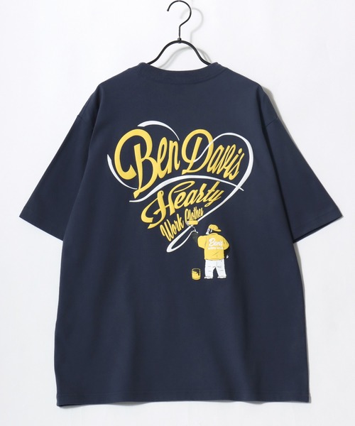 BEN DAVIS(ベンデイビス)の「BEN DAVIS/ベンデイビス SCRIPT HEART TEE/オーバーサイズ ストリート ハート バックプリント ロゴ ワンポイント刺繍 半袖Tシャツ/レディース メンズ(Tシャツ/カットソー・メンズ・ネイビー/ブラック/ホワイト・M/L/XL)」の17枚目の写真