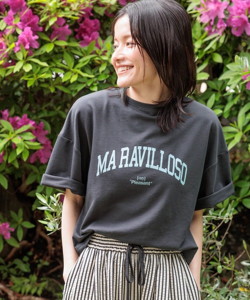 studio CLIP(スタディオクリップ)の「ラウンドテールロゴTシャツ(Tシャツ/カットソー・レディース・ホワイト/チャコールグレー/杢グレー・FREE)」の14枚目の写真