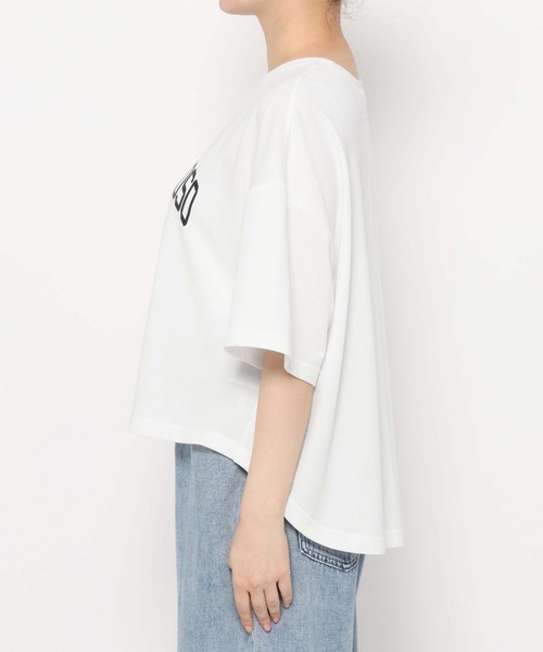 studio CLIP(スタディオクリップ)の「ラウンドテールロゴTシャツ(Tシャツ/カットソー・レディース・ホワイト/チャコールグレー/杢グレー・FREE)」の18枚目の写真