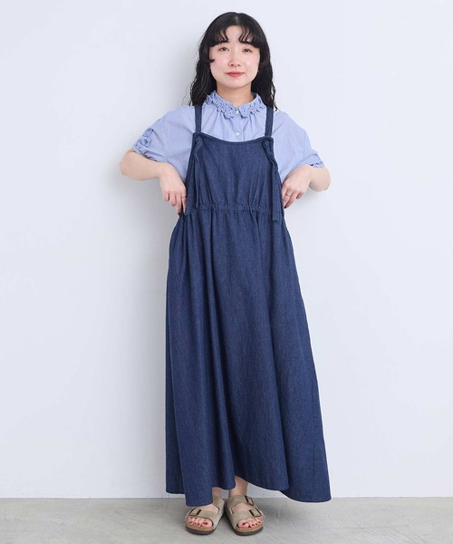 l'atelier du savon(アトリエドサボン)の「さき編みお花 衿のついたブラウス(シャツ/ブラウス・レディース・ブルー/ダークブラウン/ホワイト/グリーン・FREE)」の20枚目の写真