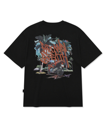 BROWNBREATH（ブラウンブレス）の「TAG PALM CIRCUIT TEE - BLACK（Tシャツ/カットソー）」