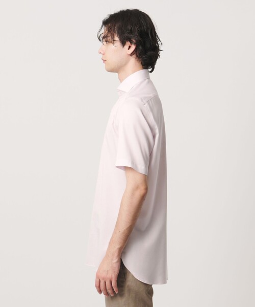 UNITED ARROWS(ユナイテッドアローズ)の「イージーケア AG パナマ ショートスリーブ カッタウェイカラーシャツ 抗菌防臭 通気性(シャツ/ブラウス・メンズ・ホワイト/ライトピンク・M/S/XL/L)」の8枚目の写真