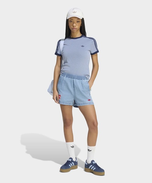 adidas(アディダス)の「デニム ショーツ / ハーフパンツ / アディダスオリジナルス adidas Originals(デニムパンツ・レディース・ブルー・XX-LARGE/3XL/LARGE/MEDIUM/X-LARGE/SMALL/X-SMALL)」の5枚目の写真