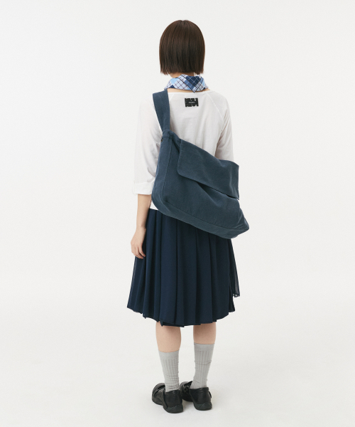 OHESHIO（オヘシオ）の「VINTAGE COTTON LOGO MAIL BAG, NAVY（メッセンジャーバッグ・レディース・その他・FREE）」の7枚目の写真