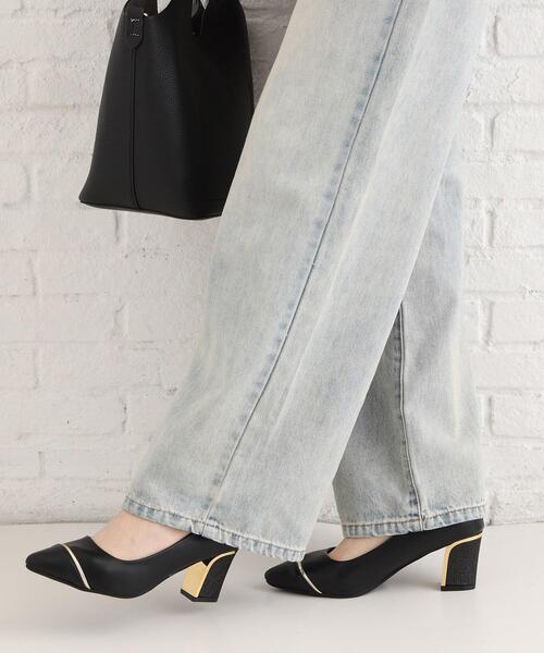 ESPERANZA(エスペランサ)の「ジュエルブロックヒールパンプス(パンプス・レディース・ブラック/アイボリー/ベージュ系2・23.5cm/24.5cm/23.0cm/22.5cm/24.0cm)」の7枚目の写真