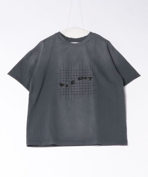 VI E DIT(ヴィエディット)の「VIEDIT/ヴィエディット/グラフィックT-Shirts(Tシャツ/カットソー・レディース・ネイビー/アイボリー・1/2)」の1枚目の写真