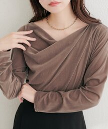 ドレープベロアプルオーバー