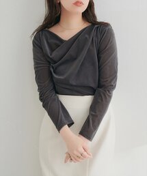 ドレープベロアプルオーバー