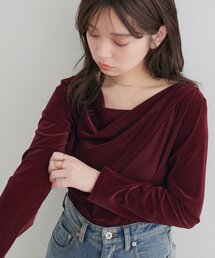 natural couture | ドレープベロアプルオーバー(Tシャツ/カットソー)