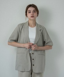 check stand collar blouson / チェックスタンドカラーブルゾン