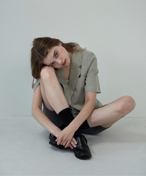 lawgy（ラウジー）の「pocket point small button check jacket / ポケットポイントスモールボタンチェックジャケット（テーラードジャケット・レディース・チェック・FREE）」の8枚目の写真