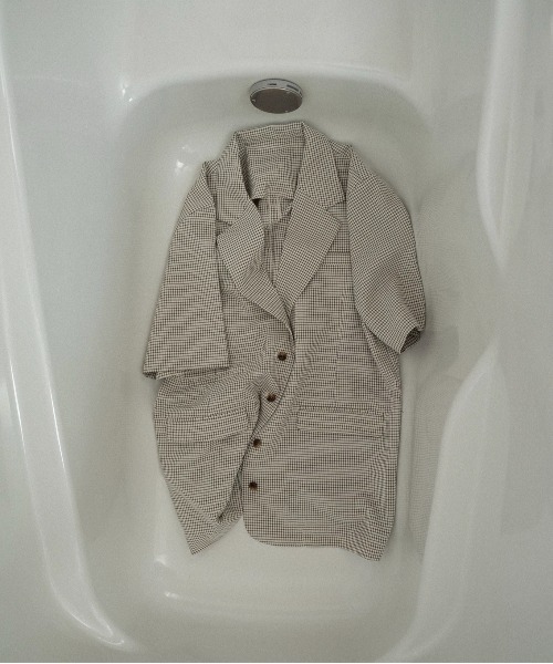 lawgy（ラウジー）の「pocket point small button check jacket / ポケットポイントスモールボタンチェックジャケット（テーラードジャケット・レディース・チェック・FREE）」の18枚目の写真