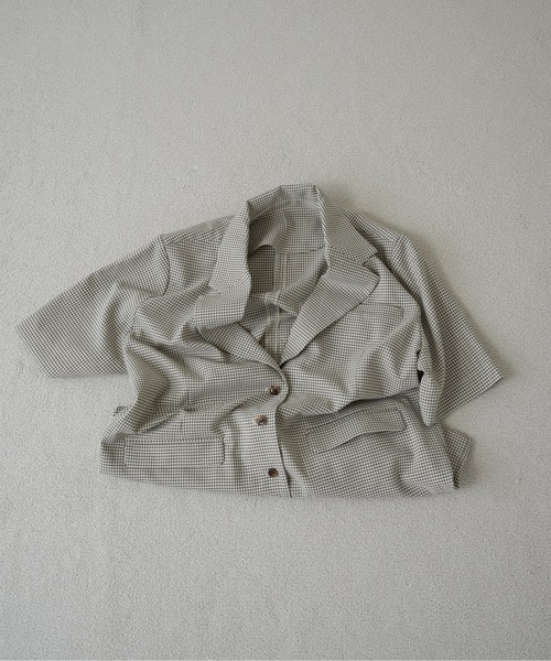 lawgy（ラウジー）の「pocket point small button check jacket / ポケットポイントスモールボタンチェックジャケット（テーラードジャケット・レディース・チェック・FREE）」の19枚目の写真