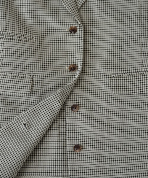 lawgy（ラウジー）の「pocket point small button check jacket / ポケットポイントスモールボタンチェックジャケット（テーラードジャケット・レディース・チェック・FREE）」の20枚目の写真