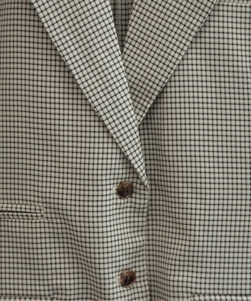 lawgy（ラウジー）の「pocket point small button check jacket / ポケットポイントスモールボタンチェックジャケット（テーラードジャケット・レディース・チェック・FREE）」の22枚目の写真