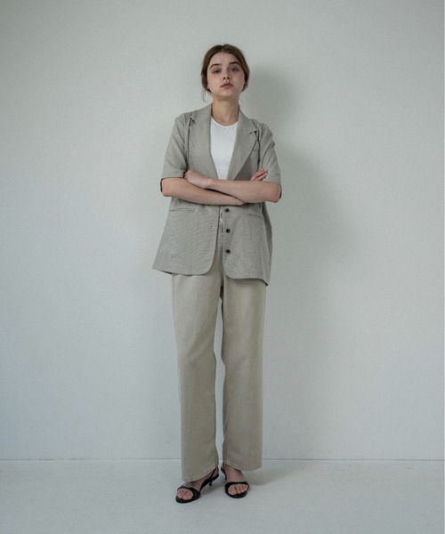 lawgy（ラウジー）の「pocket point small button check jacket / ポケットポイントスモールボタンチェックジャケット（テーラードジャケット・レディース・チェック・FREE）」の10枚目の写真
