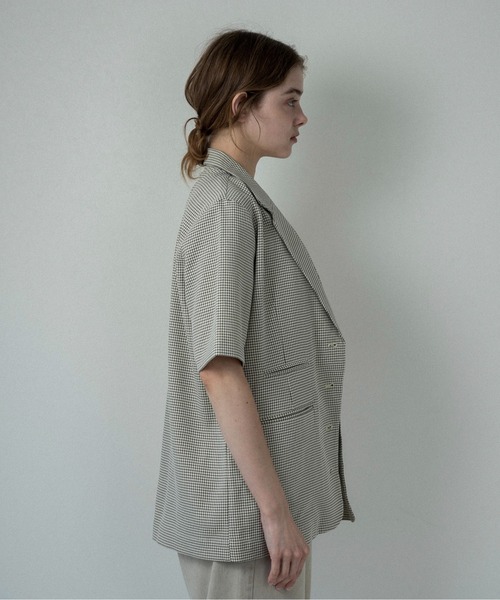 lawgy（ラウジー）の「pocket point small button check jacket / ポケットポイントスモールボタンチェックジャケット（テーラードジャケット・レディース・チェック・FREE）」の6枚目の写真