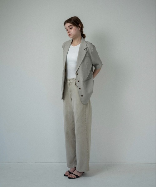 lawgy（ラウジー）の「pocket point small button check jacket / ポケットポイントスモールボタンチェックジャケット（テーラードジャケット・レディース・チェック・FREE）」の13枚目の写真