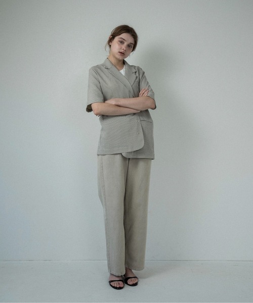 lawgy（ラウジー）の「pocket point small button check jacket / ポケットポイントスモールボタンチェックジャケット（テーラードジャケット・レディース・チェック・FREE）」の12枚目の写真