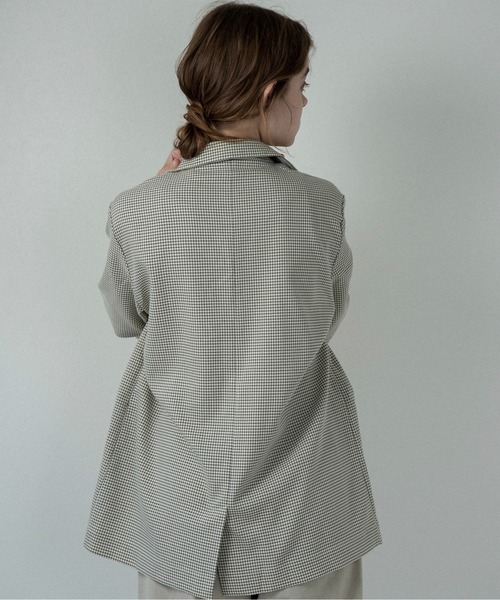 lawgy（ラウジー）の「pocket point small button check jacket / ポケットポイントスモールボタンチェックジャケット（テーラードジャケット・レディース・チェック・FREE）」の9枚目の写真