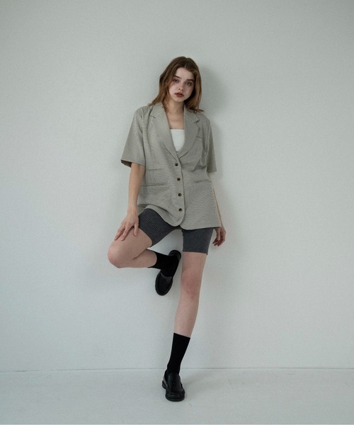lawgy（ラウジー）の「pocket point small button check jacket / ポケットポイントスモールボタンチェックジャケット（テーラードジャケット・レディース・チェック・FREE）」の15枚目の写真