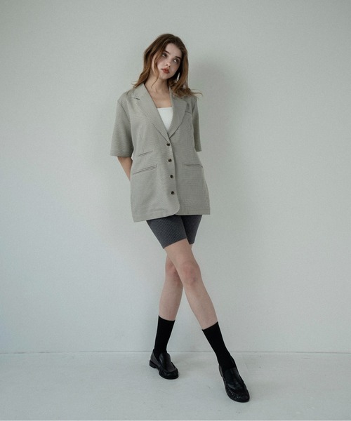lawgy（ラウジー）の「pocket point small button check jacket / ポケットポイントスモールボタンチェックジャケット（テーラードジャケット・レディース・チェック・FREE）」の16枚目の写真